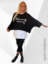 MYO-Lagenlook Oversize Kurz-Überwurf schwarz-weiß KARMA 42 44 46 48 50 52 