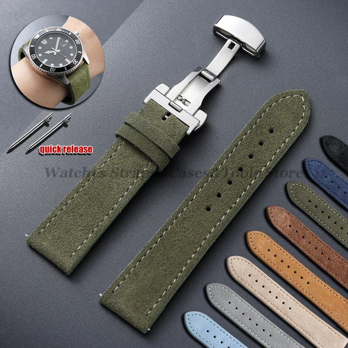 Uhrenarmband wildleder 22mm - uhrenarmband, 18-22mm