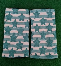 Stulpe Pulswärmer  Stulpen Armstulpen Handschuhe handmade Grün Weiss Sterne