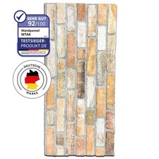 4 Stück Wandverkleidung Steinoptik | 100x50x2 cm | 3D Effekt Steinoptik Styropor