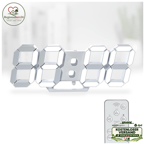 Digitaluhr led wanduhr - 3d, 9,7