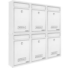 MONZANA® 6x Briefkasten Wandbriefkasten Briefkastenanlage Postkasten Briefbox