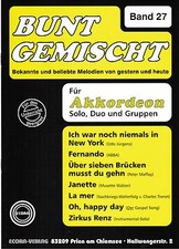 Akkordeon Noten : Bunt gemischt Band 27 mittelschwer mit 2. Stimme (ad. lib.)