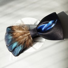 Herren Fliege Seidig Vogel