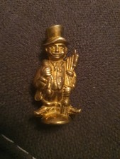 Vintage Miniatur Schornsteinfeger Figur aus Messing, Glücksbringer ca. 4 cm.