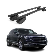 Dachträger Grundtäger für VW Touareg mk3 2018-2023 Pre-FL 75kg Alu Schwarz 2 tlg