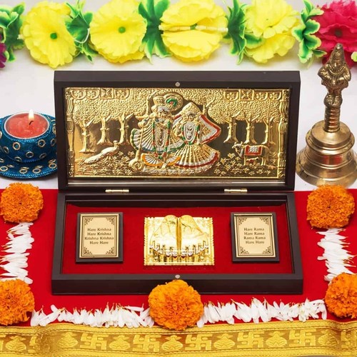 Gold beschichtet radha krishna - gold,