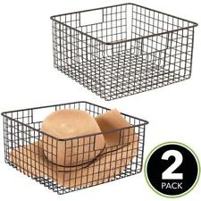 Allzweckkorb Set bronze 2 Stück Drahtkorb Aufbewahrungskorb Metallkorb mDesign