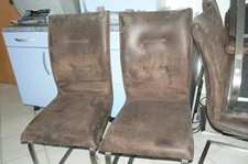 Swingstuhl Edelstahl in Lederoptik Schwinger 6 stück.