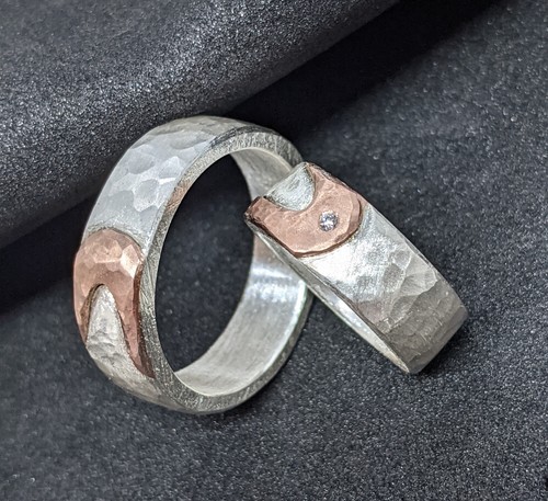 Breite eheringe diamant - 7,