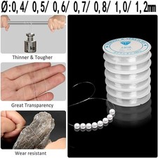 7 Rollen SET Elastisch Gummiband Schmuck Faden Schnur DIY Armbänder Basteln Band