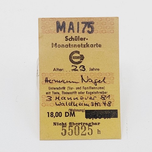 Fahrkarte fahrschein mai 1975 - fahrkarte,