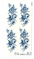 Einbrennbare Abziehbilder/ Schiebebild BLUMEN/ BLÜTEN Rose Blau  (VI)