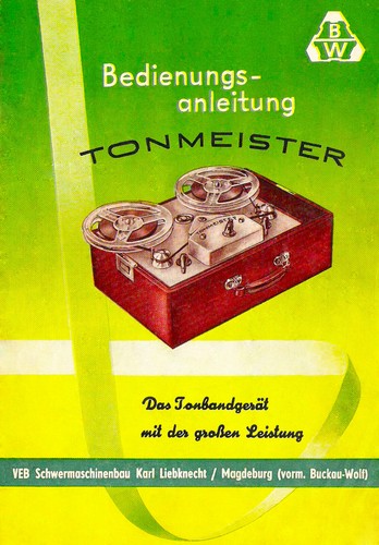 Tonbandgerät tonmeister 01 - tonbandgerät, mt