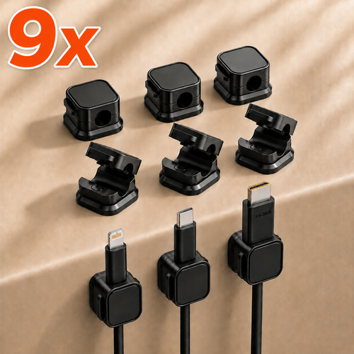 12x kabelclips schwarz - kabelclips,
