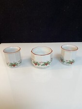 Porsgrund Norwegen Hearts and Pines 2 Eierbecher und kleine Dose Topzustand