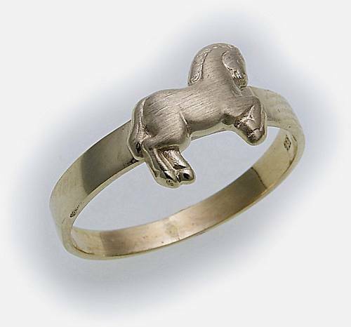 Kinder ring pferd echt gold - kinder,