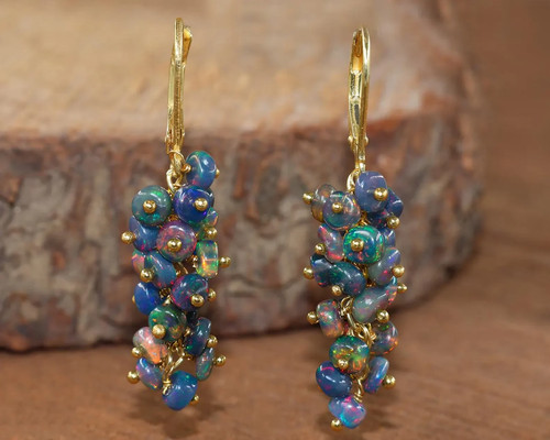 Schwarzer natürlicher opal - schwarzer,
