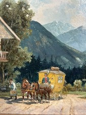 Ölgemälde Postkutsche