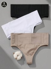 VKME 3-teiliges nahtloses High-Waist-Strick-Bikinihöschen-Set bei Billig24