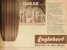 ★ ENGLEBERT Reifen Auto Werbung aus Zeitschriften 1957 50er Jahre - Sammler
