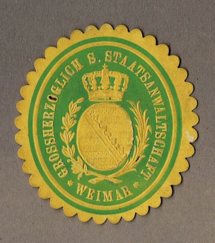 Siegelmarke grossherzoglich - siegelmarke,