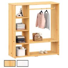 Kinderschrank mit Kleiderstange kinderregal standgarderobe Kiefer