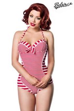 Badeanzug Neckholder gestreift