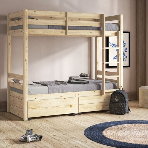 Naturholz 3ft einzelstockbett - 3ft,