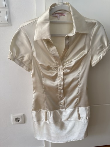 Seidiges kleid beige - kleid, in
