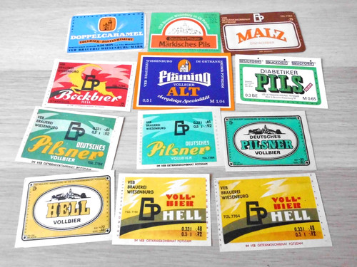Bieretiketten ddr aus - -,