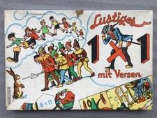 Lustiges 1x1 mit Versen Lernspiel vintage