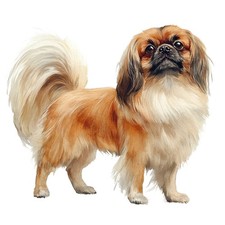 6x stickers Pekingese car