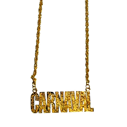 Karneval kette goldfarben 60cm - karneval,