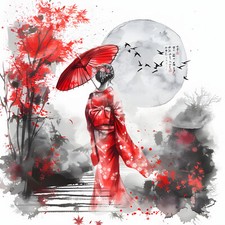 Deko Bild Geisha Japan