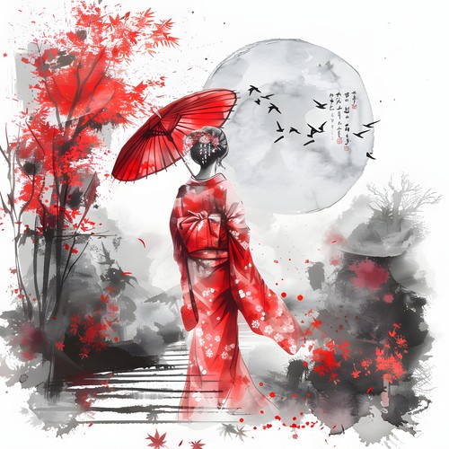 Deko bild geisha - deko, japan