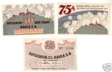 3 Banknoten Notgeld Stadt