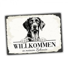 Hundeschild Willkommen Zuhause