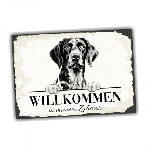 Hundeschild willkommen zuhause - hundeschild,