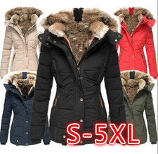 Damen Navahoo warm Winter Jacke Langer Teddyfell jacke Parka Mantel Coat Anbau ✨