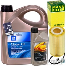 MANN ÖLFILTER+ORIGINAL 5W30 ÖL passend für OPEL ASTRA G VECTRA B C ZAFIRA A DTi