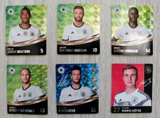 5 verschiedene REWE Sammel-Karten (Glitzer) vom DFB-Team Deutschland EM 2016 + 1