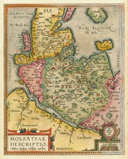 Schleswig-Holstein Original Kupferstich Landkarte Ortelius 1603