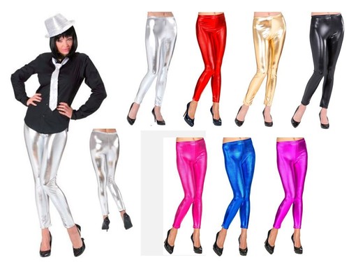 Metallic leggings glänzende - leggings,