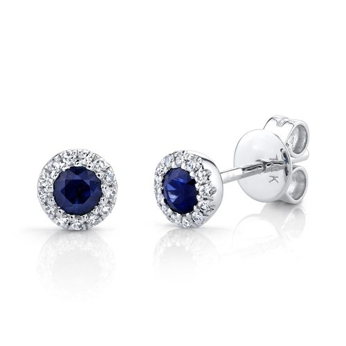 14k weißgold blaue saphir - 14k,