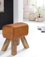 WOHNLING Sitzhocker Leder