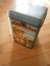 "Original HENZE Milch-Ecken" große antike Blechdose, wohl 30-50-ger Jahre