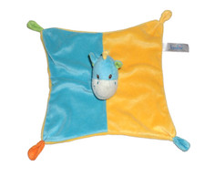 Schmusetuch Bambia Giraffe blau gelb orange grün Schnuffeltuch Kuscheltuch