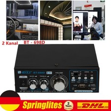 Schwarz Bluetooth Verstärker HiFi Stereo Amplifier 2 Kanal Mini Audio Verstärker