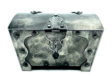 Dekorative konische Eisen Truhe Schatulle Deckeltruhe geschmiedet L 13 H 8 cm